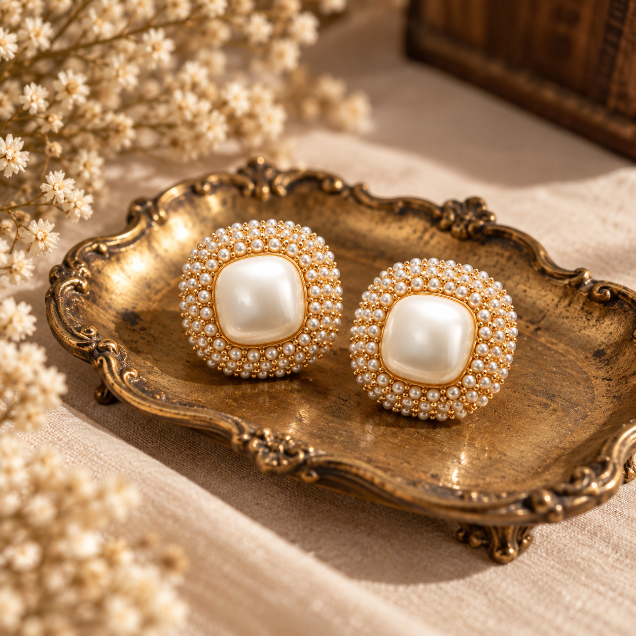 Pearl Empress Statement Earrings
