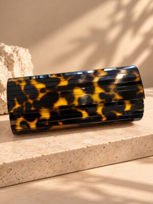 Tortoise Luxe Structured Clutch